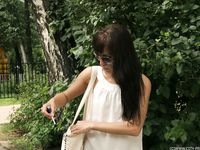 Feet - Marina A - 2012-12-07 Beauty in light summer dress and sunglasses