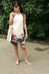 Feet - Marina A - 2012-12-07 Beauty in light summer dress and sunglasses