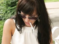 Feet - Marina A - 2012-12-07 Beauty in light summer dress and sunglasses