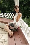 Feet - Marina A - 2012-12-07 Beauty in light summer dress and sunglasses