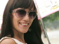 Feet - Marina A - 2012-12-07 Beauty in light summer dress and sunglasses