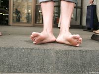 Feet - Marisha + Galya - 2007-07-31 Barefoot trips to Russian towns. Tcheboksary