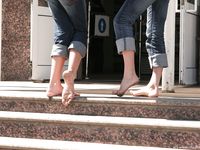 Feet - Marisha + Galya - 2007-07-31 Barefoot trips to Russian towns. Tcheboksary