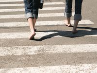 Feet - Marisha + Galya - 2007-07-31 Barefoot trips to Russian towns. Tcheboksary