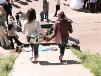 Feet - Marisha + Galya - 2007-07-31 Barefoot trips to Russian towns. Tcheboksary