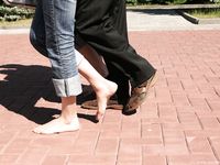 Feet - Marisha + Galya - 2007-07-31 Barefoot trips to Russian towns. Tcheboksary