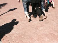 Feet - Marisha + Galya - 2007-07-31 Barefoot trips to Russian towns. Tcheboksary