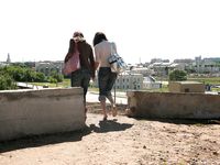 Feet - Marisha + Galya - 2007-07-31 Barefoot trips to Russian towns. Tcheboksary