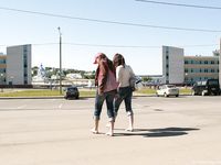 Feet - Marisha + Galya - 2007-07-31 Barefoot trips to Russian towns. Tcheboksary