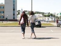 Feet - Marisha + Galya - 2007-07-31 Barefoot trips to Russian towns. Tcheboksary
