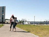 Feet - Marisha + Galya - 2007-07-31 Barefoot trips to Russian towns. Tcheboksary
