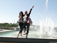 Feet - Marisha + Galya - 2007-07-31 Barefoot trips to Russian towns. Tcheboksary