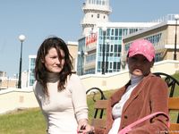 Feet - Marisha + Galya - 2007-07-31 Barefoot trips to Russian towns. Tcheboksary