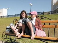 Feet - Marisha + Galya - 2007-07-31 Barefoot trips to Russian towns. Tcheboksary