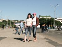 Feet - Marisha + Galya - 2007-07-31 Barefoot trips to Russian towns. Tcheboksary