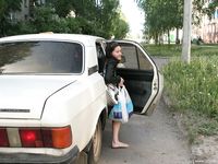 Feet - Marisha + Galya - 2007-07-31 Barefoot trips to Russian towns. Tcheboksary
