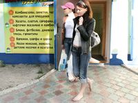 Feet - Marisha + Galya - 2007-07-31 Barefoot trips to Russian towns. Tcheboksary