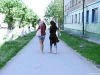 Feet - Marisha + Galya - 2007-07-31 Barefoot trips to Russian towns. Tcheboksary