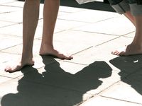 Feet - Marisha + Galya - 2007-07-31 Barefoot trips to Russian towns. Tcheboksary