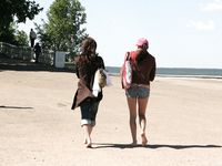 Feet - Marisha + Galya - 2007-07-31 Barefoot trips to Russian towns. Tcheboksary