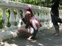 Feet - Marisha + Galya - 2007-07-31 Barefoot trips to Russian towns. Tcheboksary