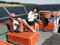 Feet - Marisha + Galya - 2007-07-31 Barefoot trips to Russian towns. Tcheboksary