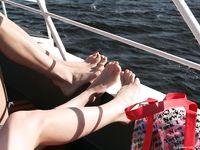 Feet - Marisha + Galya - 2007-07-31 Barefoot trips to Russian towns. Tcheboksary