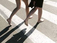 Feet - Marisha + Galya - 2007-07-31 Barefoot trips to Russian towns. Tcheboksary