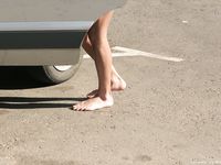 Feet - Marisha + Galya - 2007-07-31 Barefoot trips to Russian towns. Tcheboksary