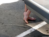 Feet - Marisha + Galya - 2007-07-31 Barefoot trips to Russian towns. Tcheboksary