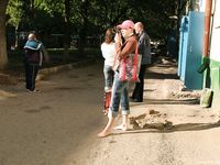 Feet - Marisha + Galya - 2007-07-31 Barefoot trips to Russian towns. Tcheboksary