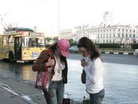 Feet - Marisha + Galya - 2007-07-31 Barefoot trips to Russian towns. Tcheboksary