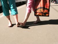 Feet - Marisha + Ksusha - 2007-06-01 Barefoot trips to Russian towns. Serpukhov