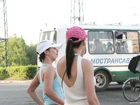 Feet - Marisha + Ksusha - 2007-06-01 Barefoot trips to Russian towns. Serpukhov