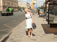 Feet - Milana - 2016-05-27 Barefoot shopping day