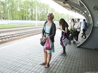 Feet - Milana - 2016-05-27 Barefoot shopping day