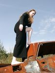 Feet - Nastya - 2003-10-15 A cemetery of used cars & deep in a wild forest with dirty soles