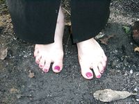 Feet - Nastya - 2003-10-15 A cemetery of used cars & deep in a wild forest with dirty soles