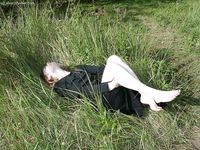 Feet - Nastya - 2003-10-15 A cemetery of used cars & deep in a wild forest with dirty soles