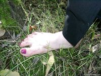 Feet - Nastya - 2003-10-15 A cemetery of used cars & deep in a wild forest with dirty soles