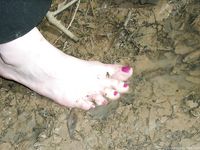 Feet - Nastya - 2003-10-15 A cemetery of used cars & deep in a wild forest with dirty soles