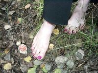 Feet - Nastya - 2003-10-15 A cemetery of used cars & deep in a wild forest with dirty soles