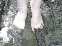 Feet - Nastya - 2003-10-15 A cemetery of used cars & deep in a wild forest with dirty soles