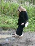 Feet - Nastya - 2003-10-15 A cemetery of used cars & deep in a wild forest with dirty soles
