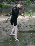 Feet - Nastya - 2003-10-15 A cemetery of used cars & deep in a wild forest with dirty soles