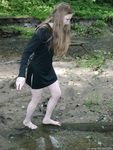 Feet - Nastya - 2003-10-15 A cemetery of used cars & deep in a wild forest with dirty soles
