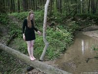 Feet - Nastya - 2003-10-15 A cemetery of used cars & deep in a wild forest with dirty soles