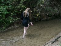 Feet - Nastya - 2003-10-15 A cemetery of used cars & deep in a wild forest with dirty soles