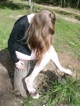 Feet - Nastya - 2003-10-15 A cemetery of used cars & deep in a wild forest with dirty soles