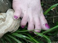 Feet - Nastya - 2003-10-15 A cemetery of used cars & deep in a wild forest with dirty soles
